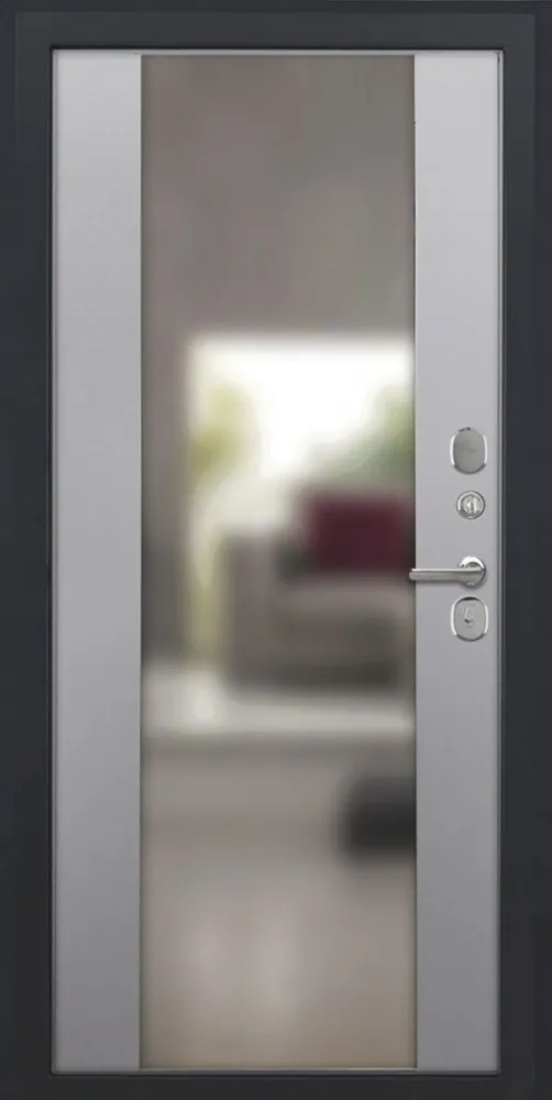 Товар Дверь ДвериПРО Модель Л-48 Алиса (16мм, ПВХ Софт грей, зеркало) DPRO227546